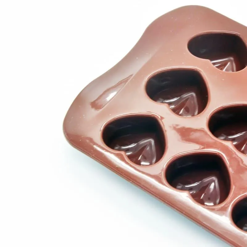 Non-Stick Heart Shaped Silicone Chocolate Mold
