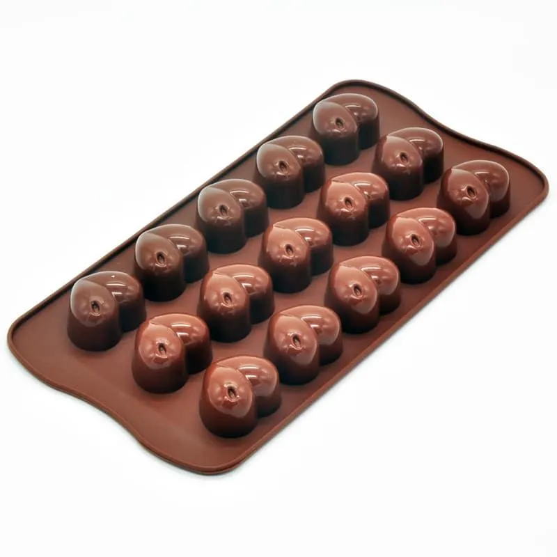 Non-Stick Heart Shaped Silicone Chocolate Mold