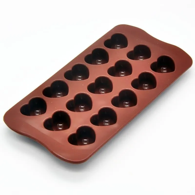 Non-Stick Heart Shaped Silicone Chocolate Mold