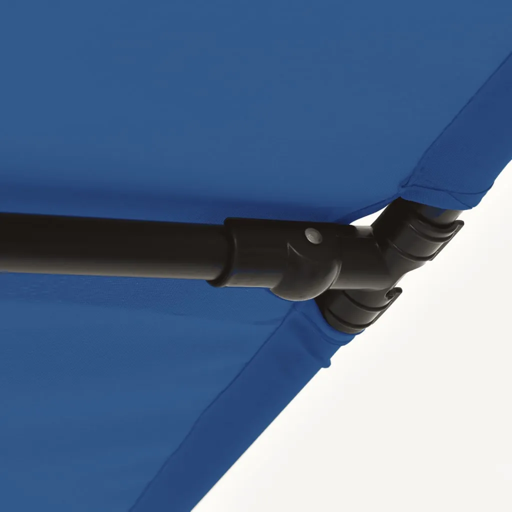 Outdoor Parasol with Aluminium Pole 180x110 cm Azure Blue