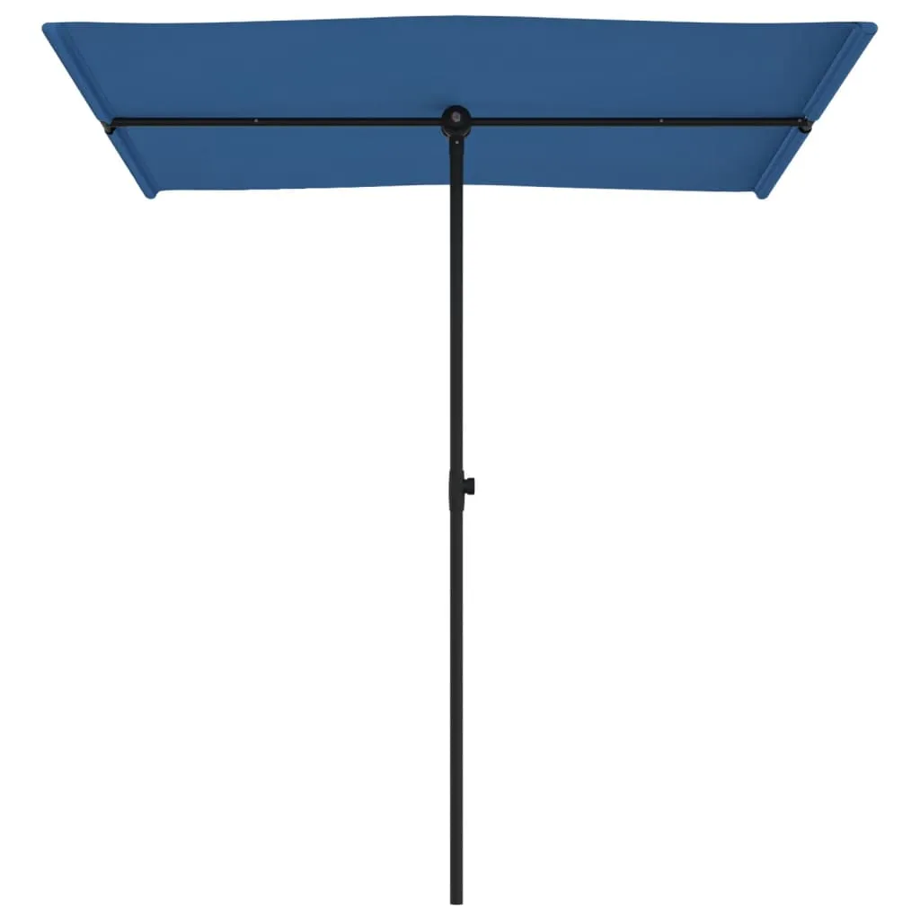 Outdoor Parasol with Aluminium Pole 180x110 cm Azure Blue