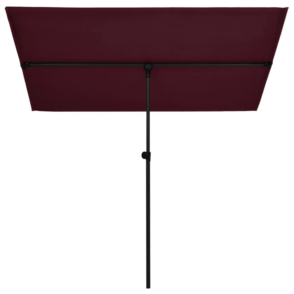 Outdoor Parasol with Aluminium Pole 180x130 cm Bordeaux Red