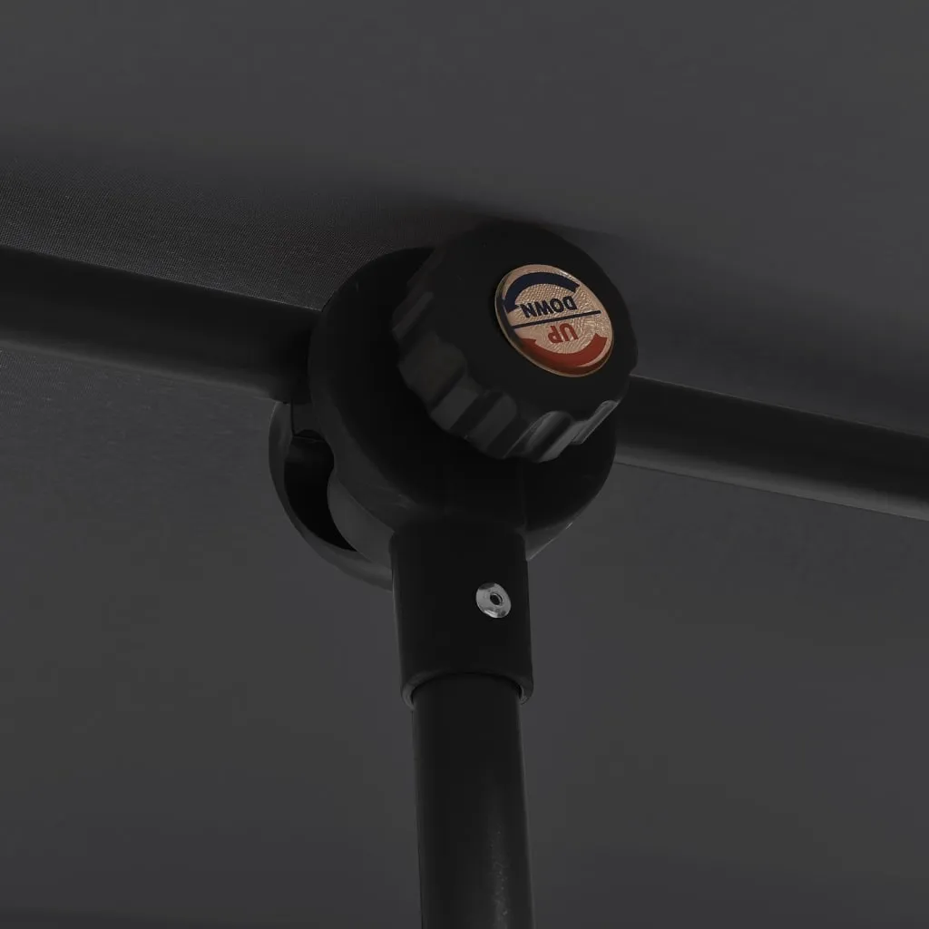 Outdoor Parasol with Aluminium Pole 2x1.5 m Black
