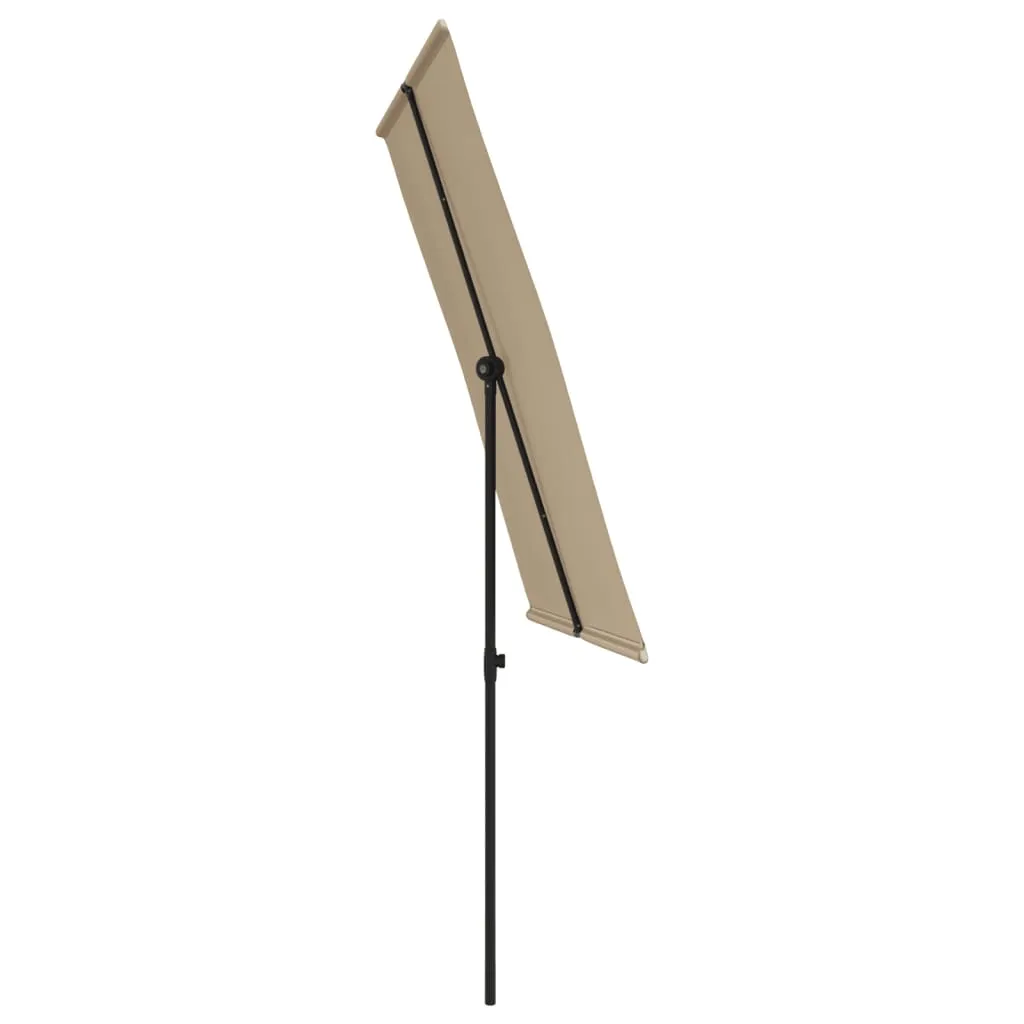 Outdoor Parasol with Aluminium Pole 2x1.5 m Taupe