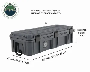 Overland Vehicle Systems D.B.S. - Dark Grey 117 QT Dry Box With Drain And Bottle Opener