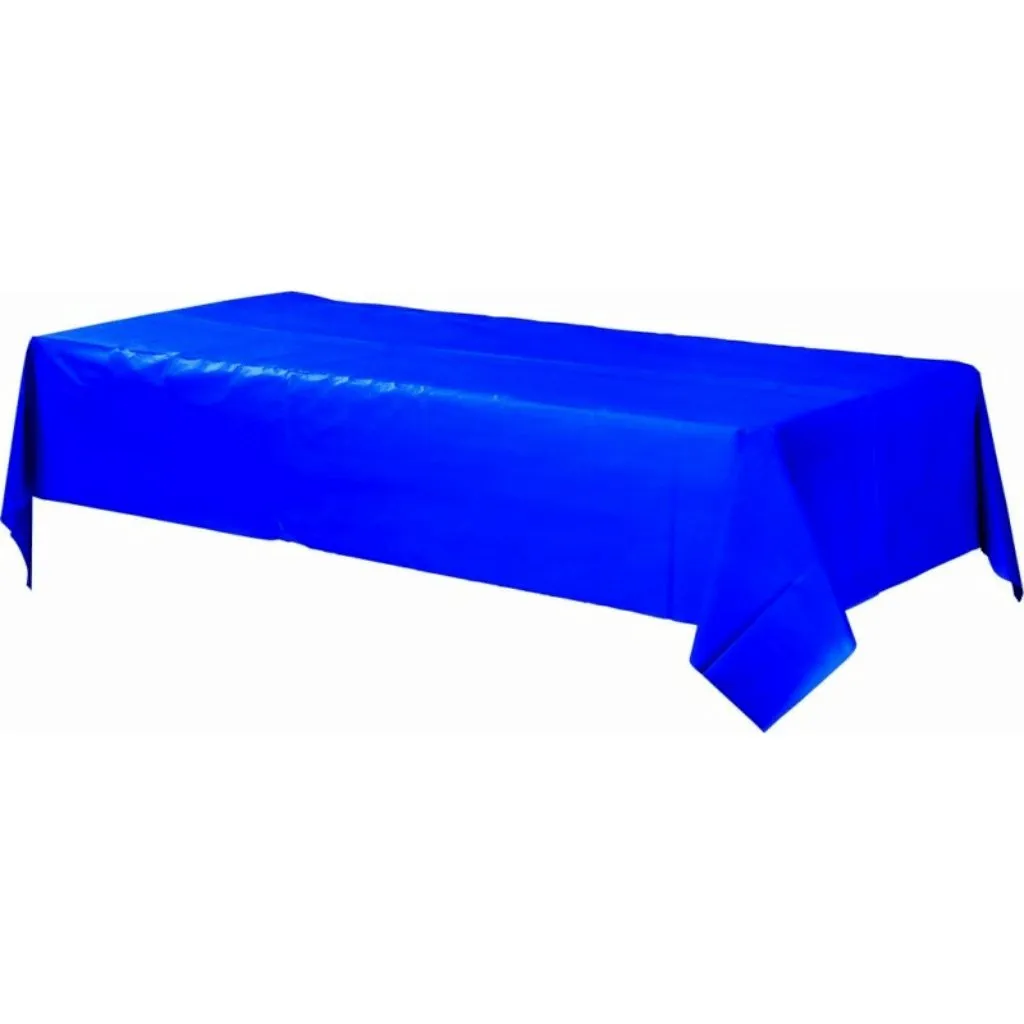 Plastic Rectangular Tablecover Royal Blue