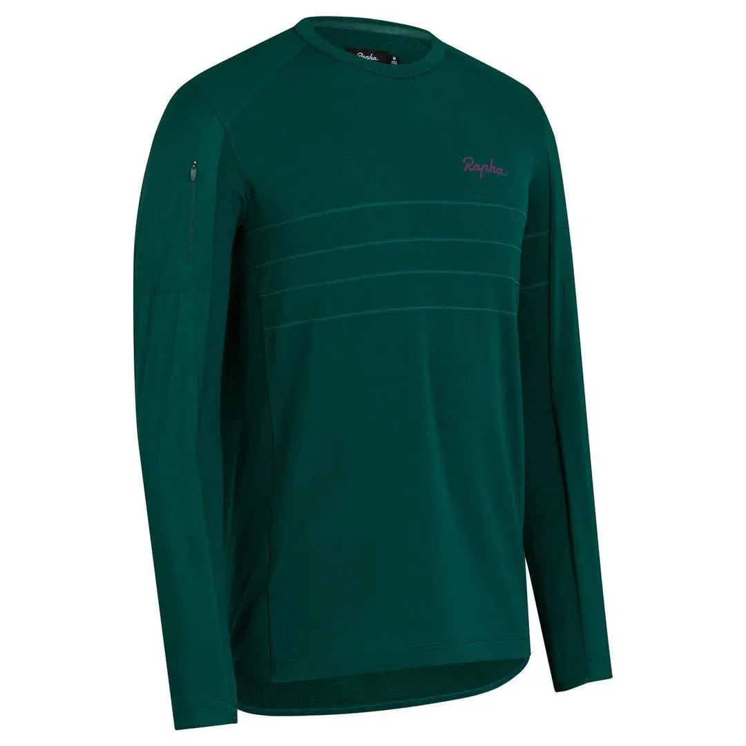 RAPHA Explore Long Sleeve Pullover - BGR Green