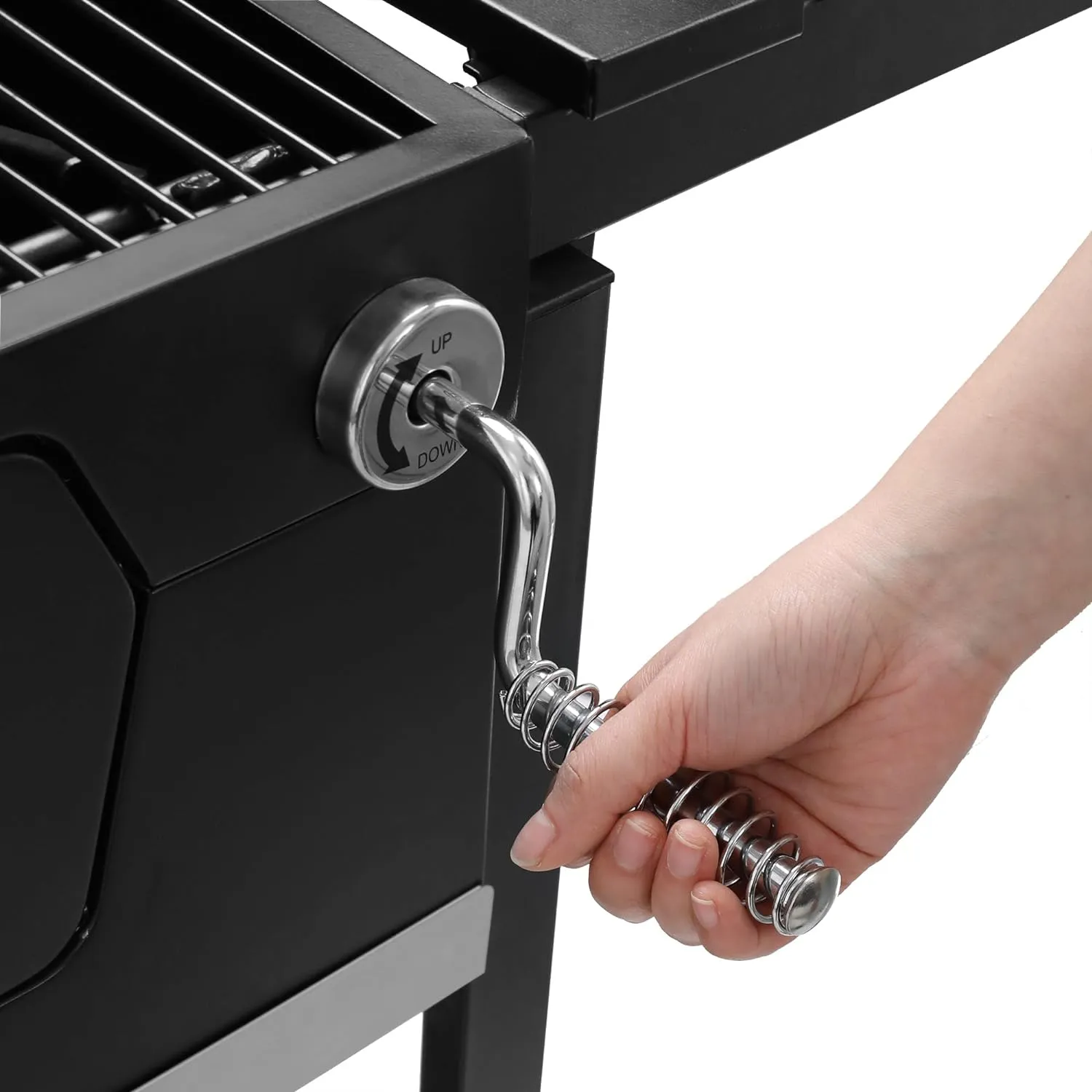 Royal Gourmet CD1824EN 24” Charcoal Grill Outdoor Smoker with Side Tables Backyard Griller Party BBQ Picnic Patio Cooking, Black