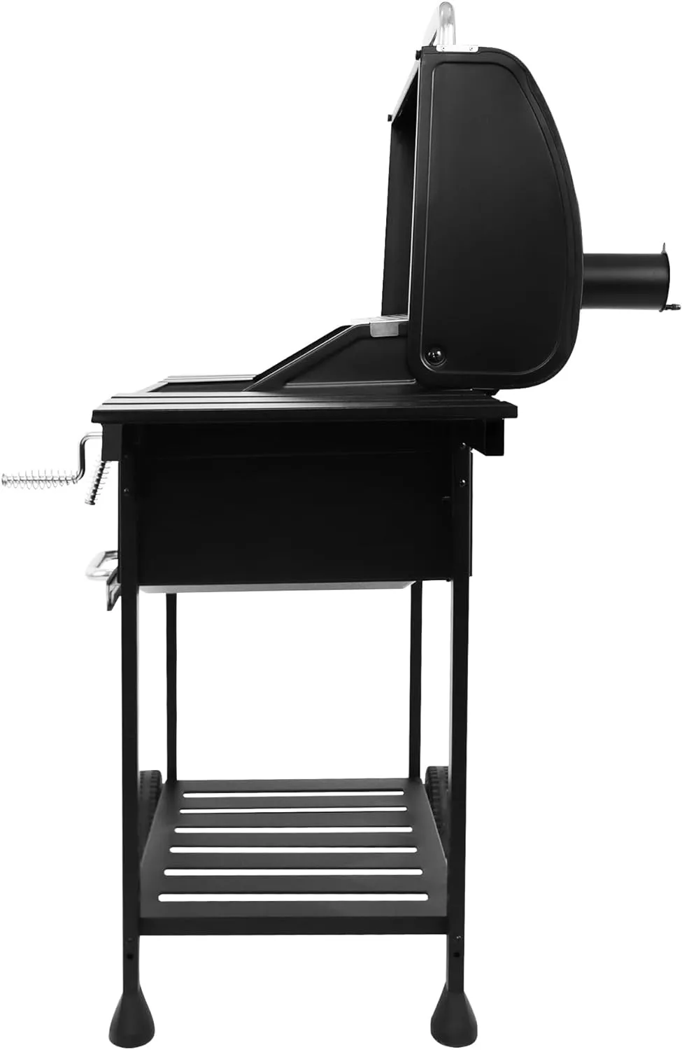Royal Gourmet CD1824EN 24” Charcoal Grill Outdoor Smoker with Side Tables Backyard Griller Party BBQ Picnic Patio Cooking, Black