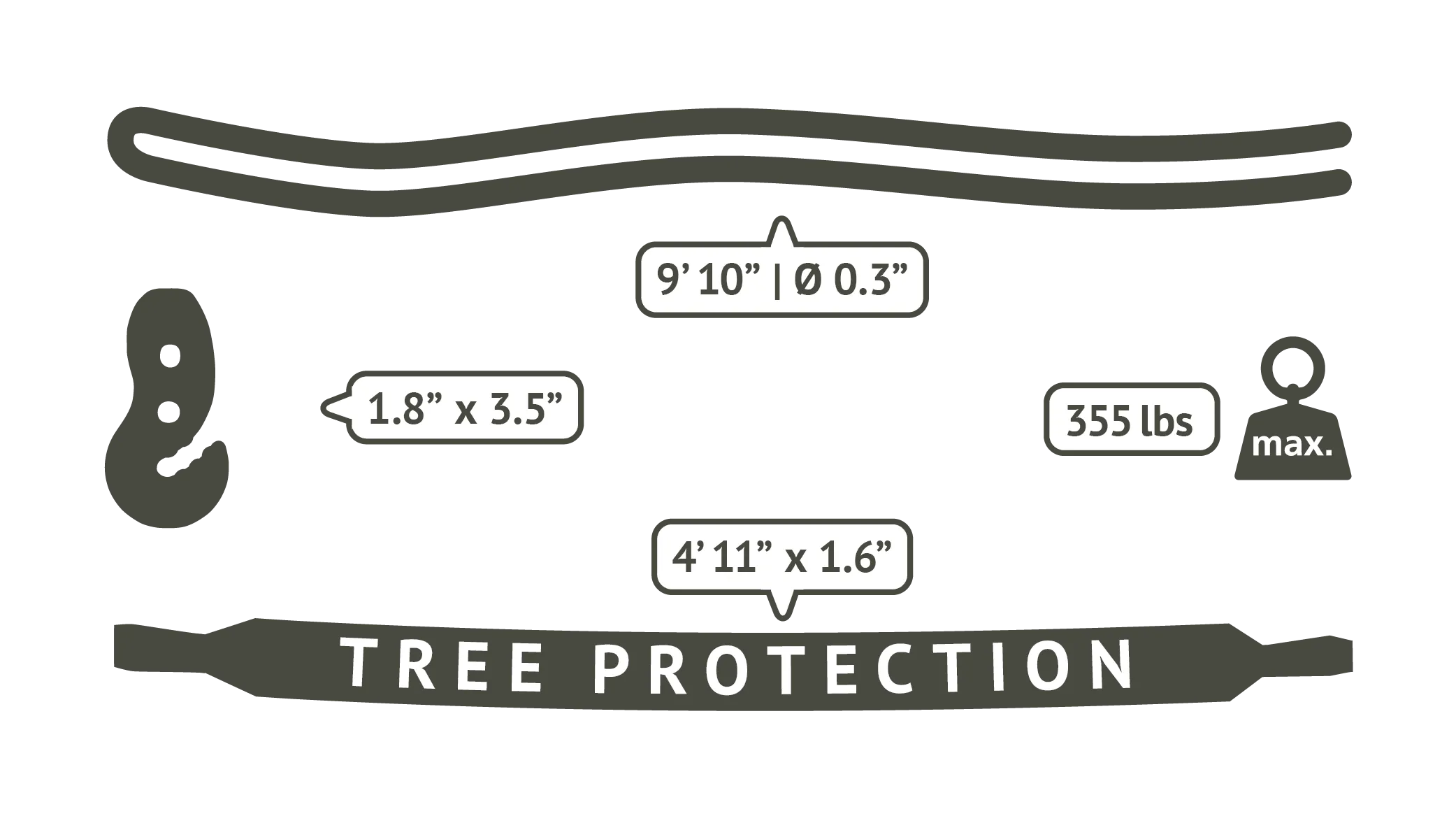 Tree Mount Tree and Pole Suspension Set for Hammock Chairs
