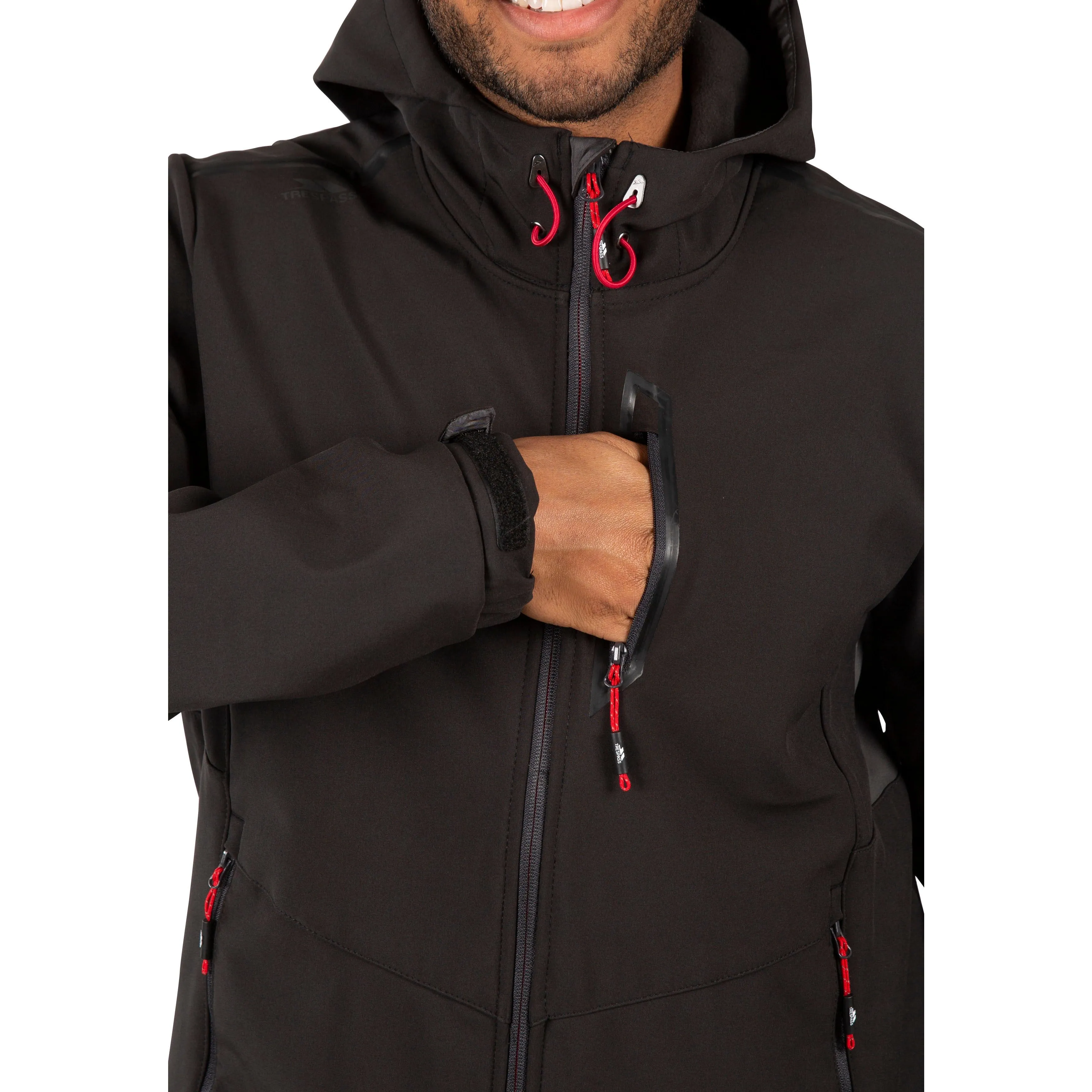 Trespass Mens Softshell Jacket Marlon in Black