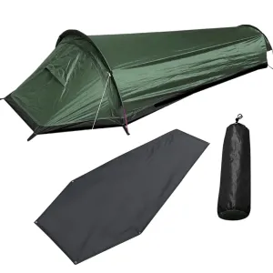 valiant Single Person Personal Bivy Tent - Lightweight One Person Tent with Rainfly, Stakes, Poles and Guylines Included, Backpacking and Hiking Bivy Tent