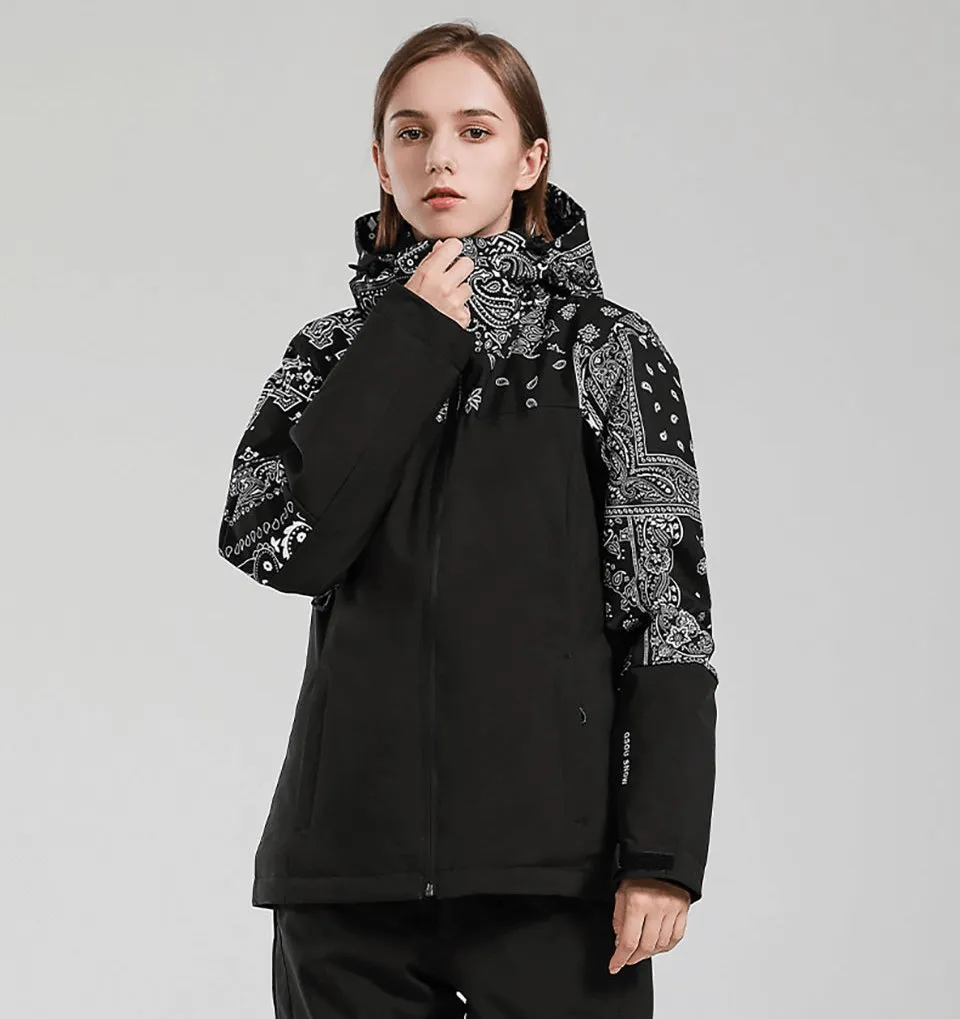 Women's Windproof Waterproof Breathable Ski Jacket with Hood - SF0924