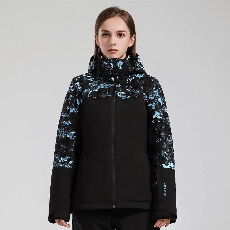 Women's Windproof Waterproof Breathable Ski Jacket with Hood - SF0924
