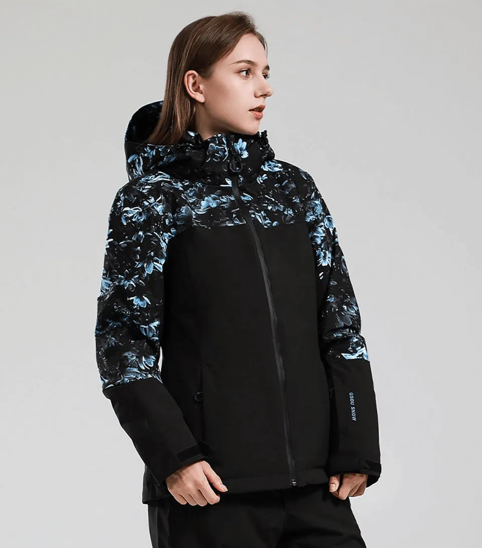 Women's Windproof Waterproof Breathable Ski Jacket with Hood - SF0924