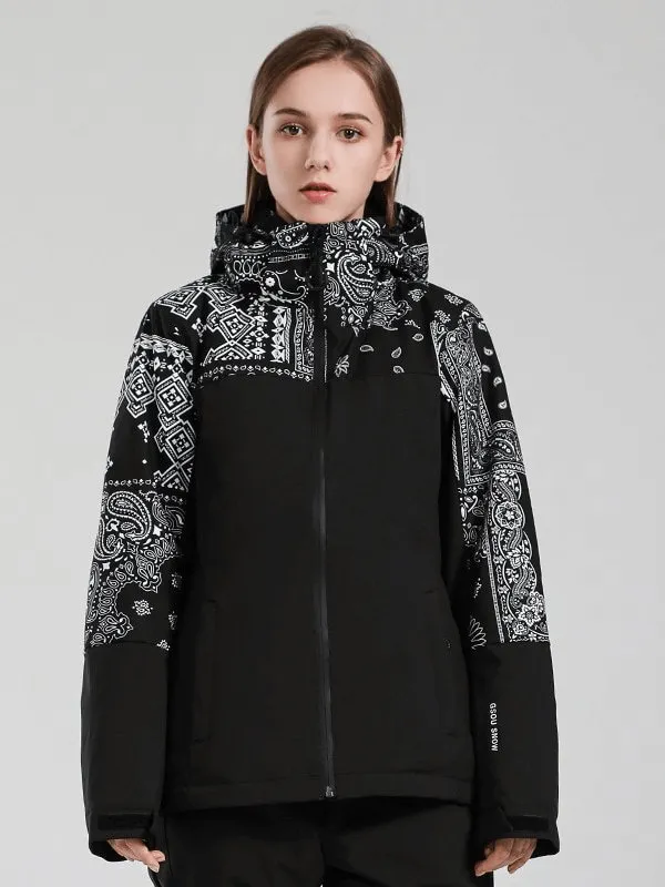 Women's Windproof Waterproof Breathable Ski Jacket with Hood - SF0924
