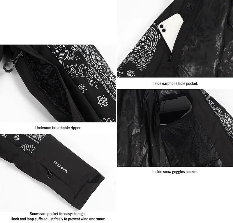 Women's Windproof Waterproof Breathable Ski Jacket with Hood - SF0924